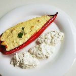 Pečene paprike s skuto in feto